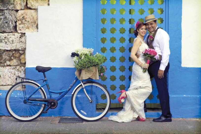juan conde y elaine hernandez bicicleta boda zona colonial santo domingo cicloboda