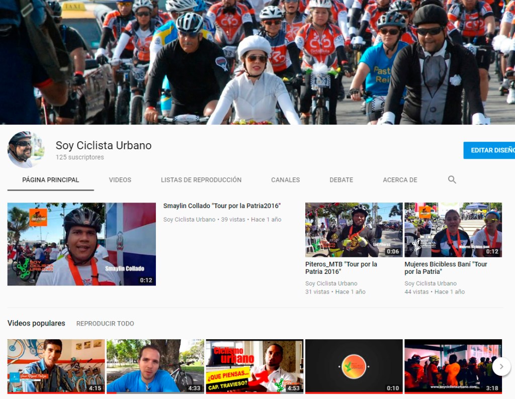 Canal de Youtube: Soy Ciclista&nbsp;Urbano
