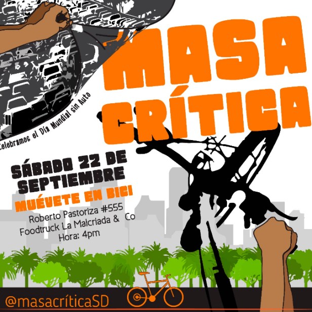 Afiche Masa Crítica por el día mundial sin auto